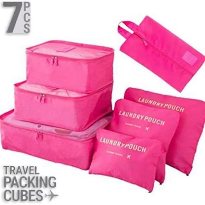7 Pcs Sac de Rangement Portable de Valise, Organisateur de Vêtements pour Voyage