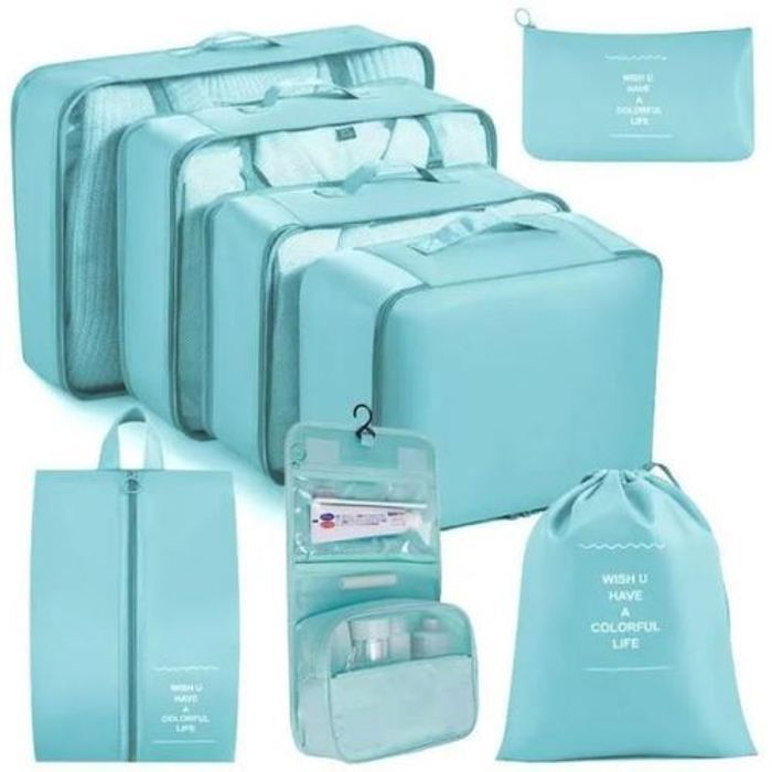 Pack 8Pcs Sac de Rangement pour Voyage de Valise, Organisateur de vêtements