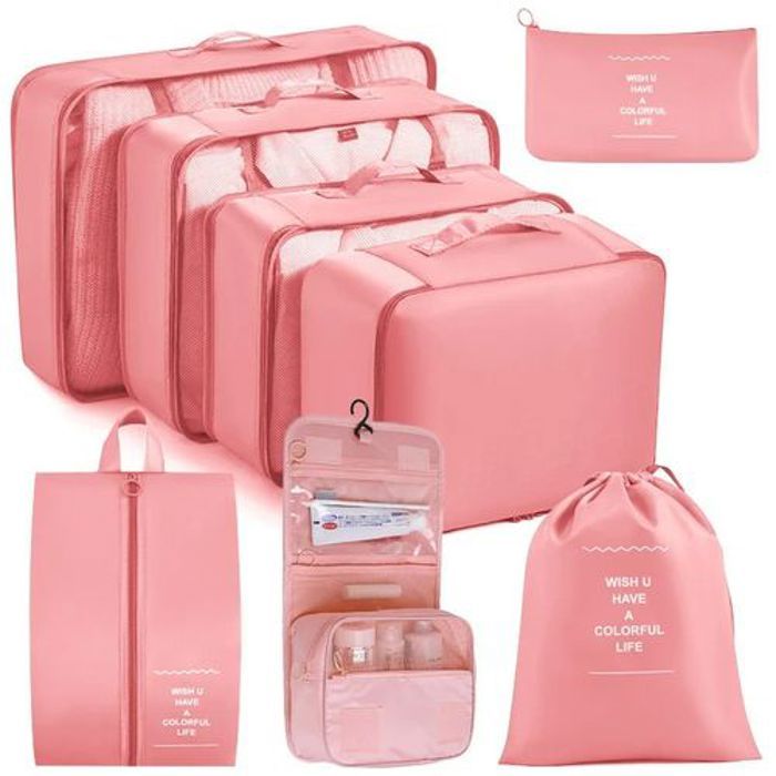 Pack 8Pcs Sac de Rangement pour Voyage de Valise, Organisateur de vêtements