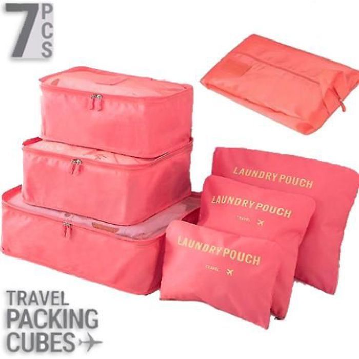 7 Pcs Sac de Rangement Portable de Valise, Organisateur de Vêtements pour Voyage