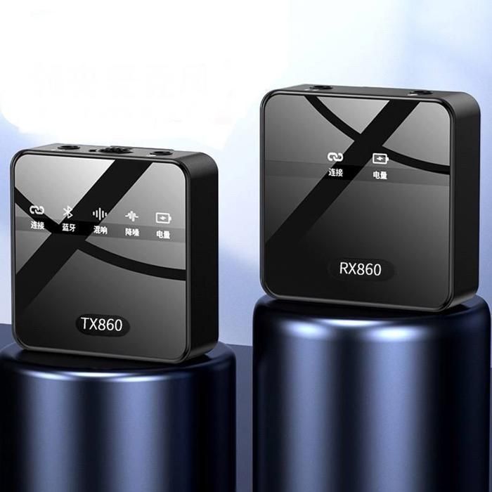 SX860 Système de microphone cravate microphone d'enregistrement audio et vidéo sans fil