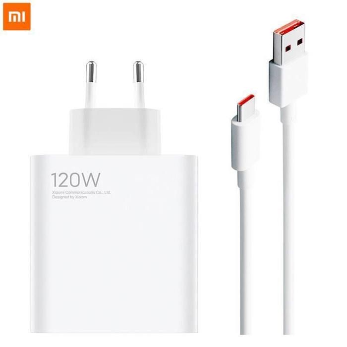 chargeur xiaomi 120 watt power adapter & type-c data cable