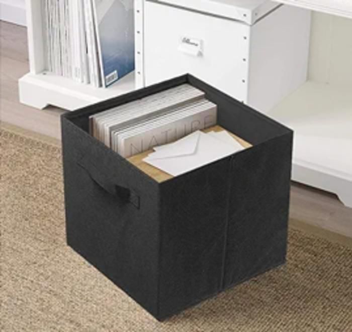 2 Boîtes de Rangement en Toile Pliable, non tissée - 27 x 27 x 28 cm