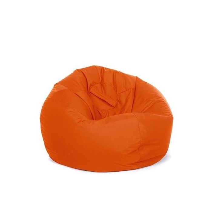 pouf bean bag impermeable ronde orange