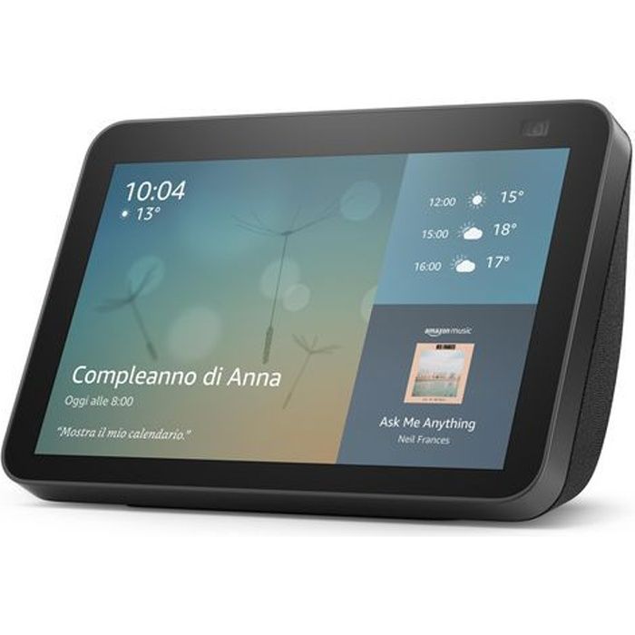Echo Show 8 (2e génération, modèle 2021)- Écran connecté HD avec Alexa et caméra 13 Mpx -Anthracite