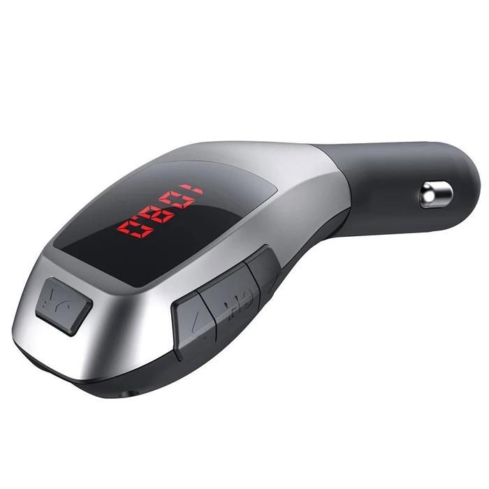 Transmetteur FM - X6 - Bluetooth - Chargeur allume-cigare - Écran LCD - Noir