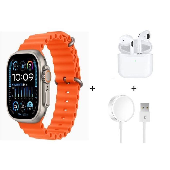 pack Combo avec Smart Watch Ultra 8 Montre Intelligente et Ecouteur Sans Fil Bluetooth