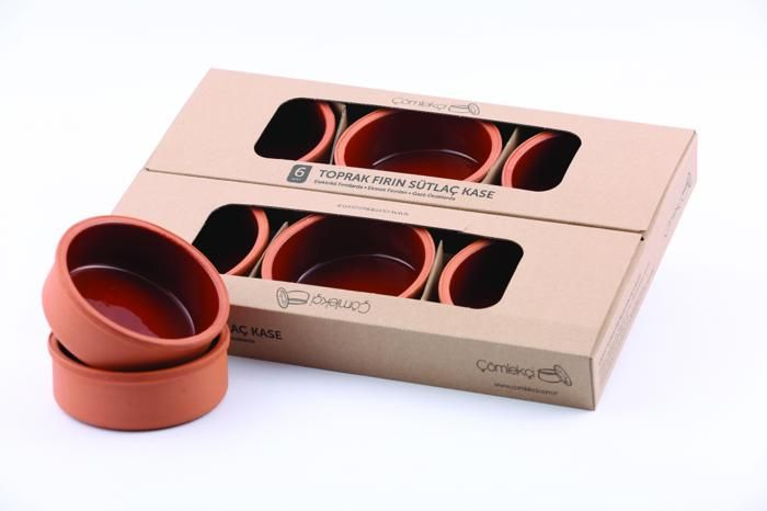 6 BOLS EN TERRE CUITE 250 GR 24X36X4,5CM
