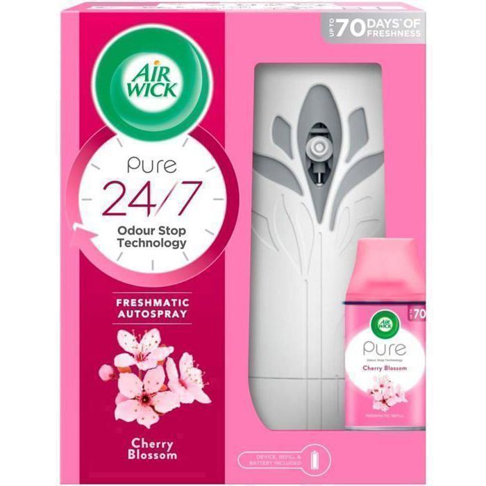 Diffuseur Parfum - Air Wick - Freshmatic - Cerisier en Fleurs - Recharge 70 jours - 2400 pulvérisations