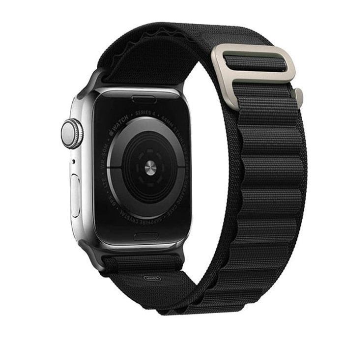 Boucle Alpine Compatible Apple Watch Noir 42-44-45mm