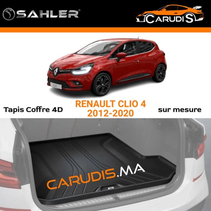 Tapis coffre 4D - SAHLER - Renault Clio 4 - Imperméable - Antidérapant - Sur mesure