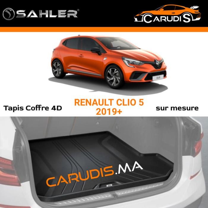 Tapis coffre 4D Renault Clio 5 sur mesure sans odeur imperméable antidérapant