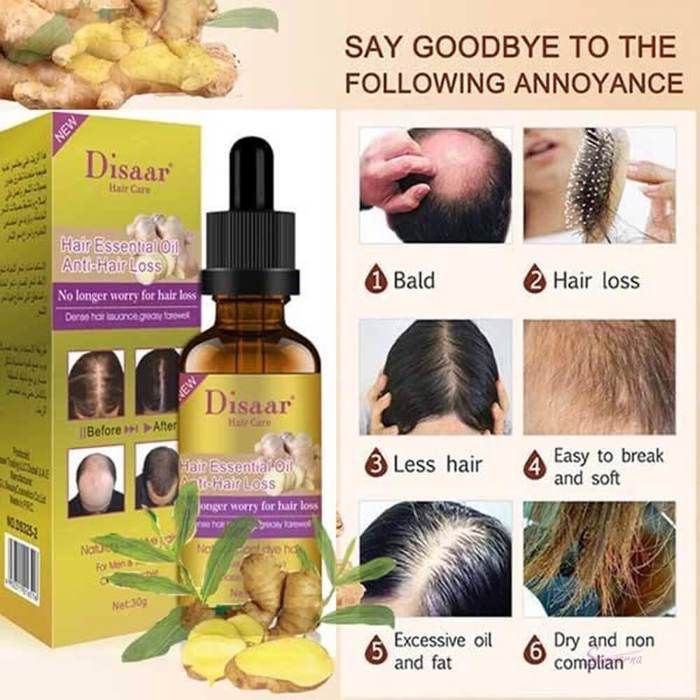 Huile Essentielle De Croissance De Cheveux GINGER Essence de Croissance Andrea Anti Perte de Cheveux Traitements