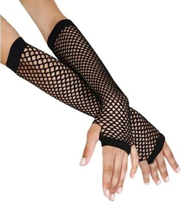 Gants sans doigts - Non spécifié - 1 paire - Noir - Nylon - 25cm