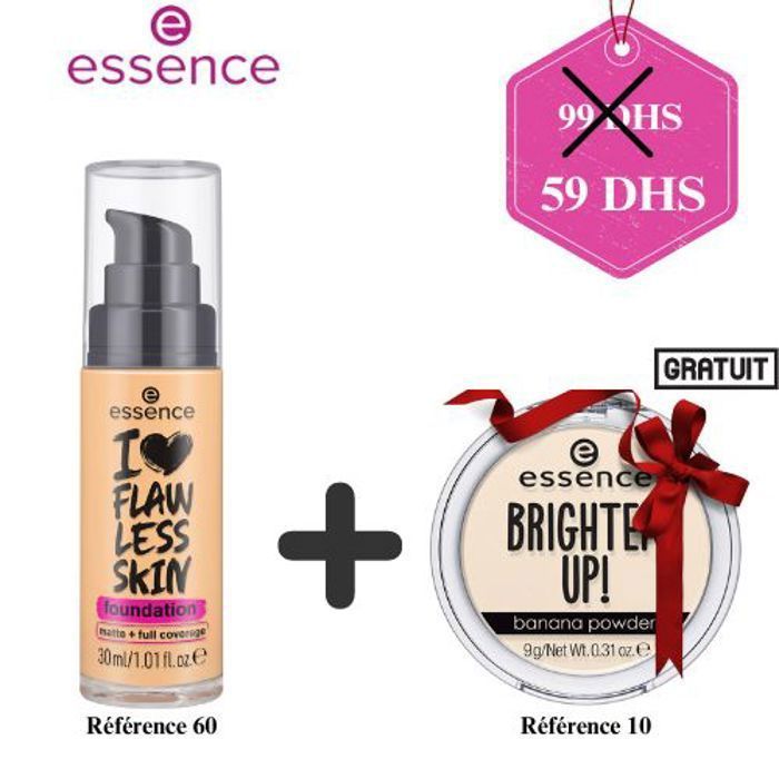 Pack I LOVE FLAWLESS SKIN foundation & Poudre Brighten Up!Banana