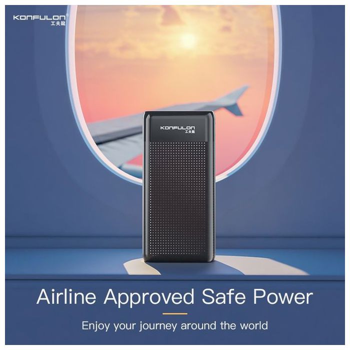 Power bank 20000mah batterie externe Charge Portable noir Type C input output