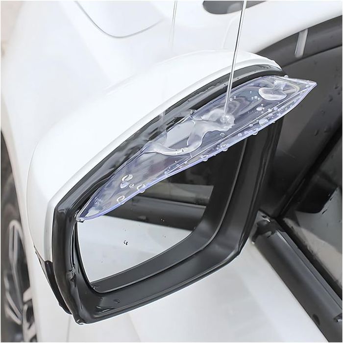 2 pièces voiture couverture de rétroviseur de pluie Transparent autocollant