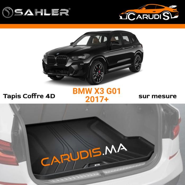Tapis coffre 4D BMW X3 G01 sur mesure sans odeur imperméable antidérapant