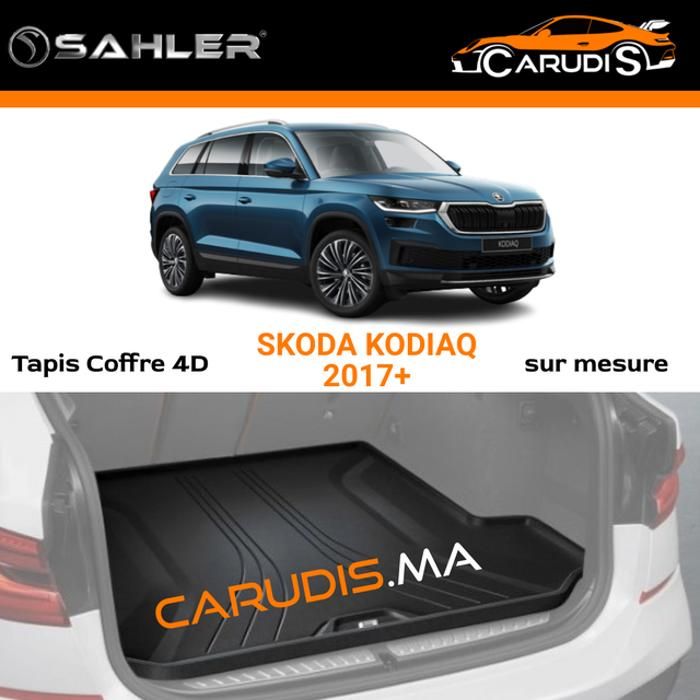 Tapis coffre 4D - SAHLER -  Dimension adaptée à Skoda Kodiaq  - Imperméable - Antidérapant (Visuel Générique)