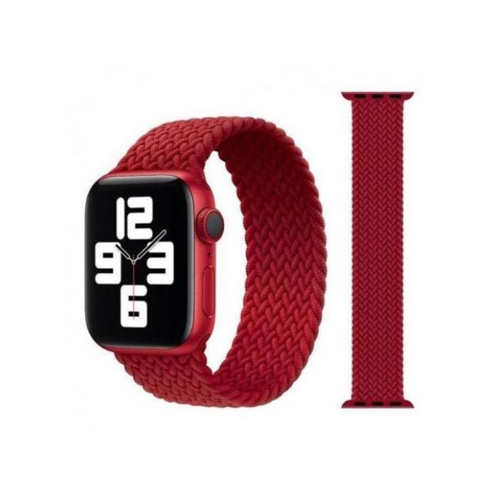 bracelet Apple Watch, Bracelet milanais en Tissu pour Apple Watch 42/44/45/49 MM Rouge