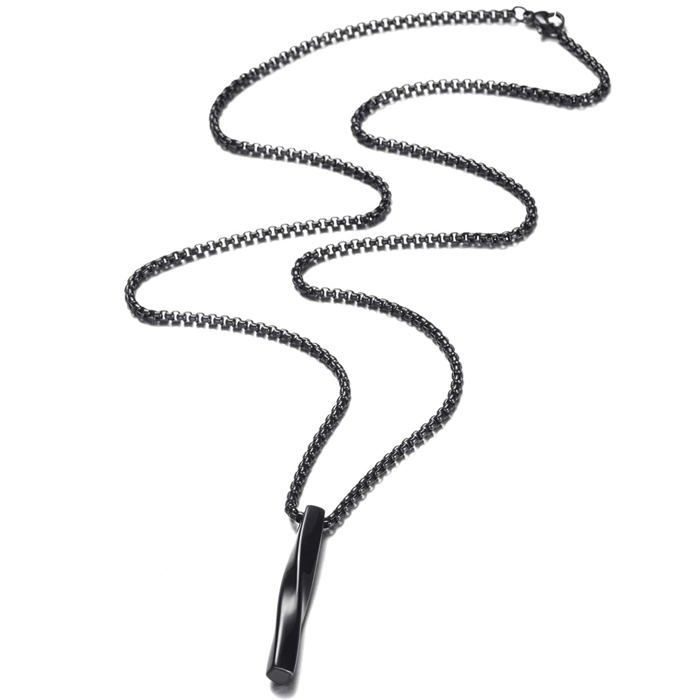 Collier noir homme femme