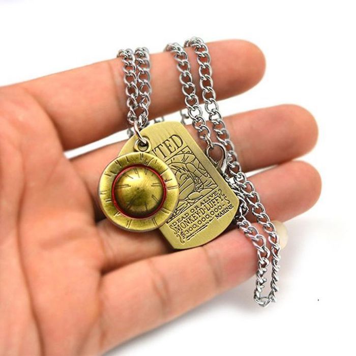 Collier one piece Luffy Double pendentif en alliage manga anime