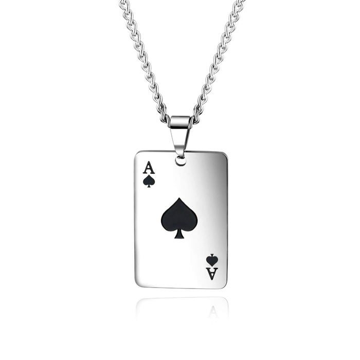 collier de cartes à jouer pour hommes et femmes