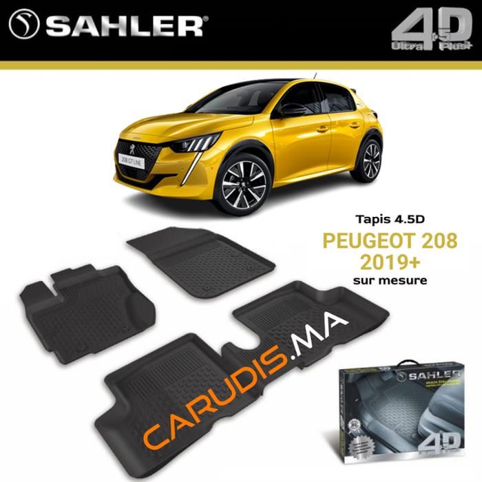 Tapis 4.5D Peugeot 208 sur mesure exacte sans odeur imperméable antidérapant