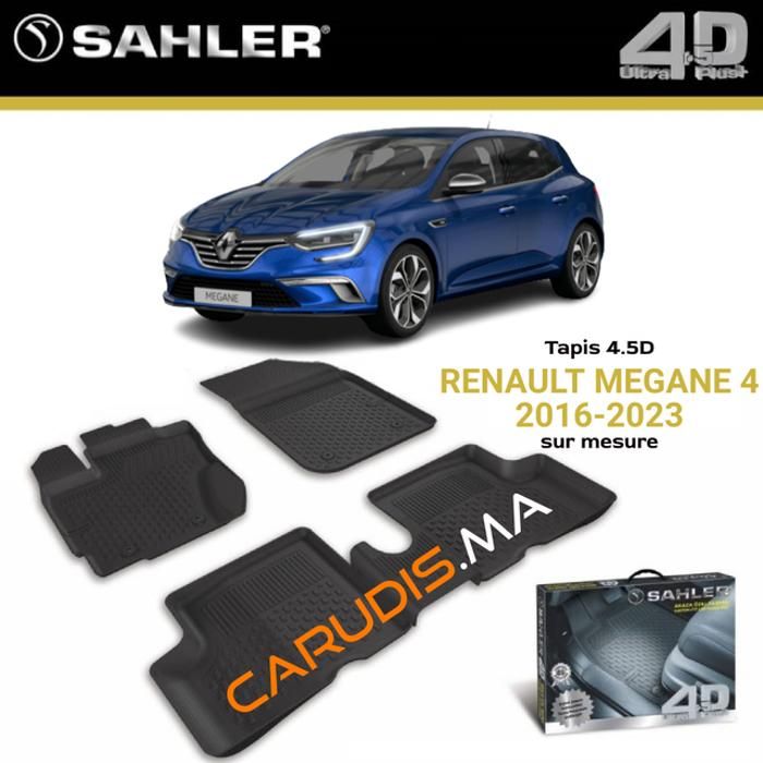Tapis 4.5D Renault Mégane 4 sur mesure exacte sans odeur imperméable antidérapant