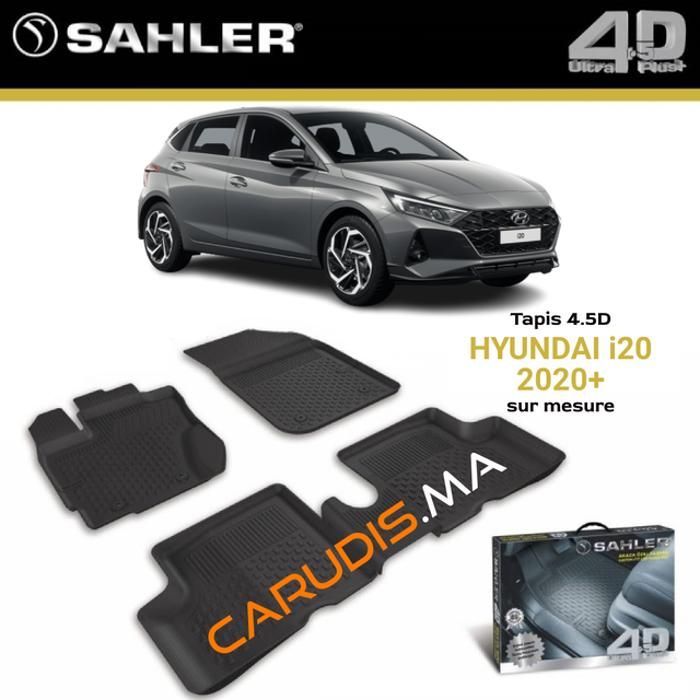 Tapis 4.5D Hyundai i20 sur mesure exacte sans odeur imperméable antidérapant
