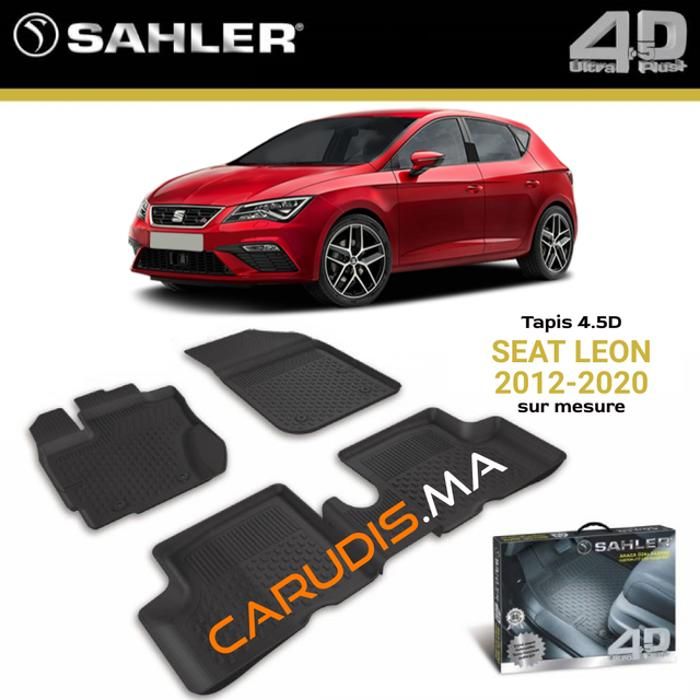 Tapis 4.5D Seat Leon sur mesure exacte sans odeur imperméable antidérapant