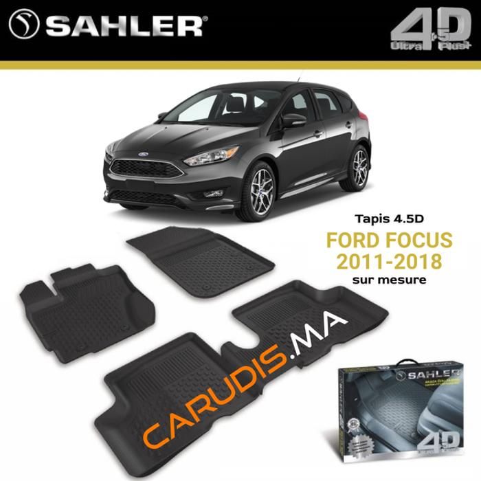 Tapis sur mesure - Ford Focus - Imperméable - Antidérapant - Ajustement Laser 3D