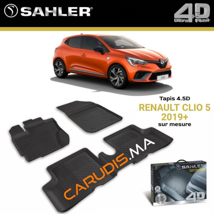 Tapis 4.5D Renault Clio 5 sur mesure exacte sans odeur imperméable antidérapant