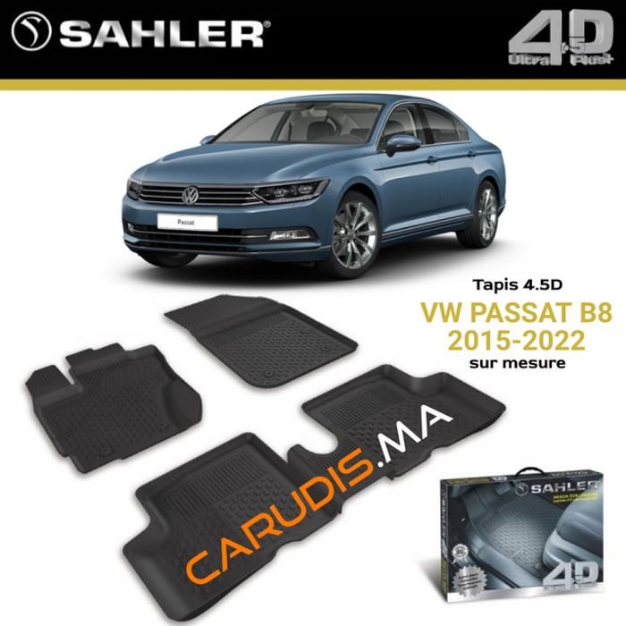 Tapis 4.5D VW Passat B8 sur mesure exacte sans odeur imperméable antidérapant