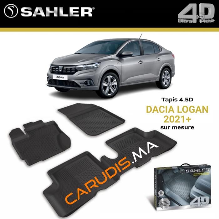 Tapis 4.5D Dacia Logan sur mesure exacte sans odeur imperméable antidérapant