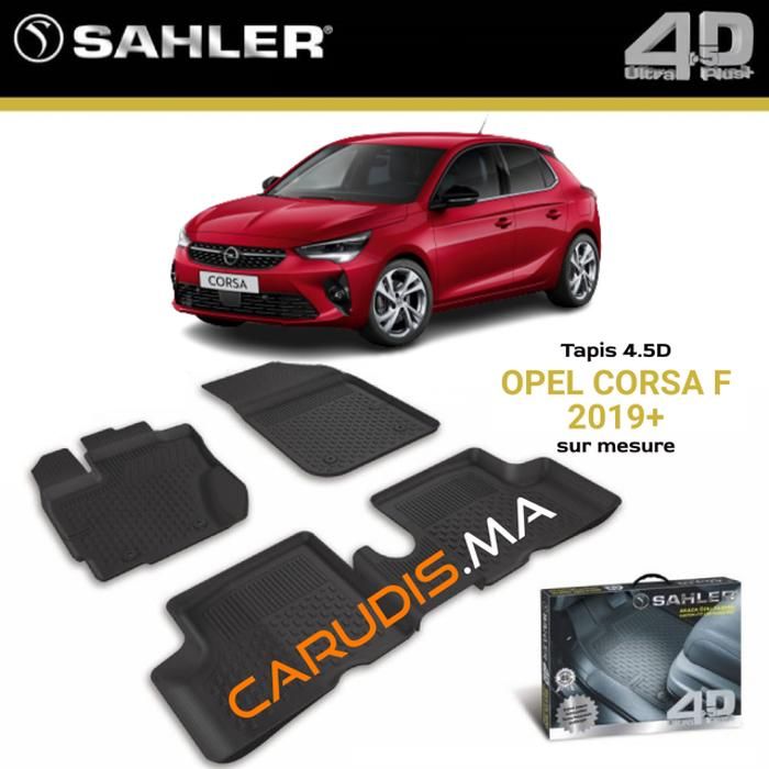 Tapis sur mesure - SAHLER - Opel Corsa F - Imperméable - Antidérapant - Ajustement Laser 3D