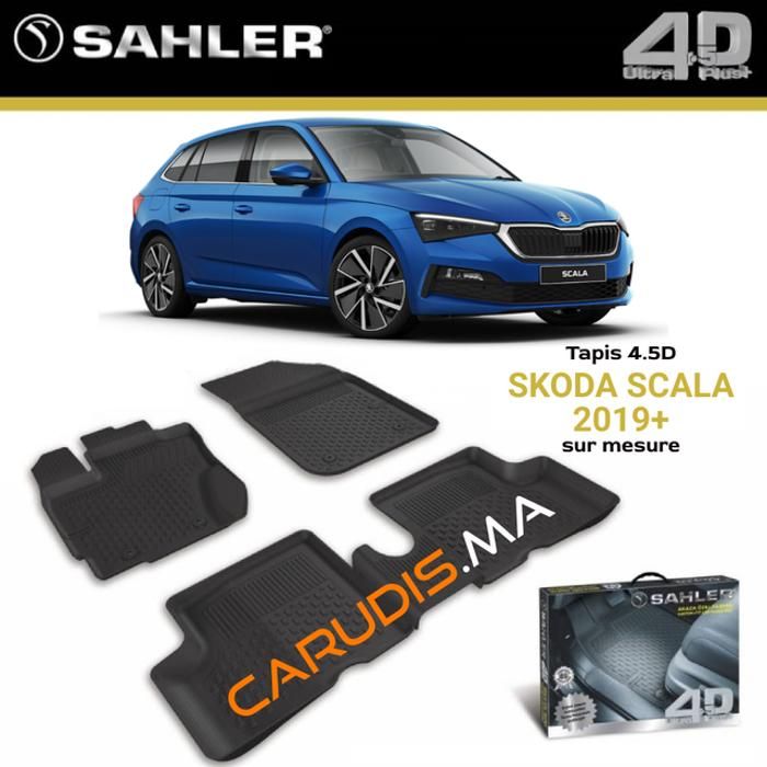 Tapis 4.5D Skoda Scala sur mesure exacte sans odeur imperméable antidérapant