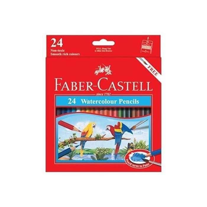24 Crayons de couleurs aquarelles