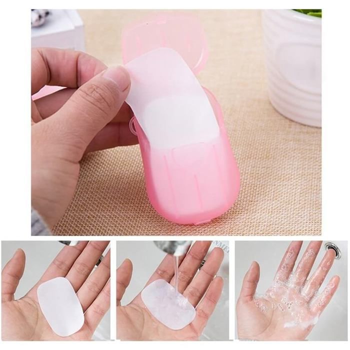 boite de 20 savon papier portable de voyage savon parfumé