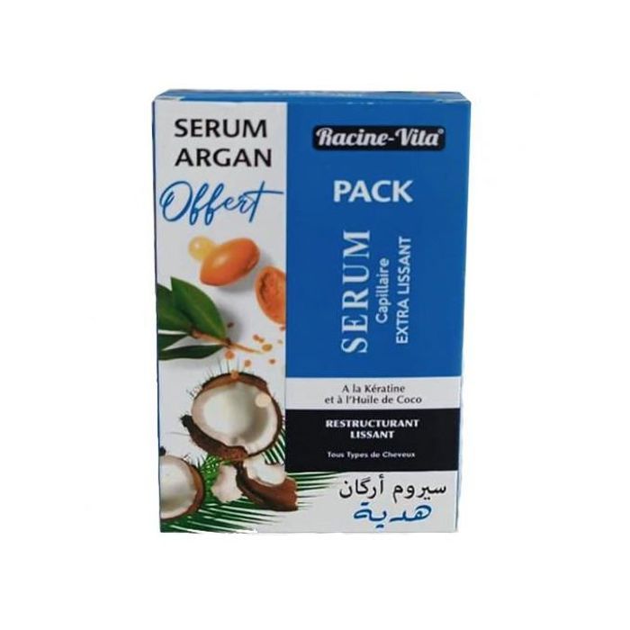 Racine Vita Sérum Capillaire Extra Lissant 35 Ml + Sérum Argan 35 Ml Offert
