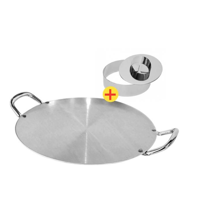 POELE CHARKIA LIGHT 30CM + CERCLE A VACHERIN 10CM + POUSSOIR