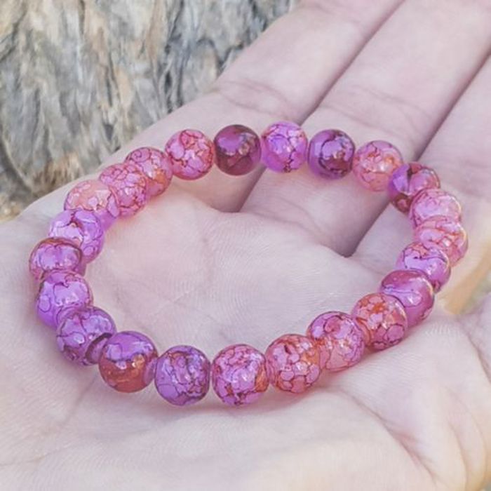Gemstone Beads Bracelet Natural Round Loose Spacer Genuine Energy Healing Crystal