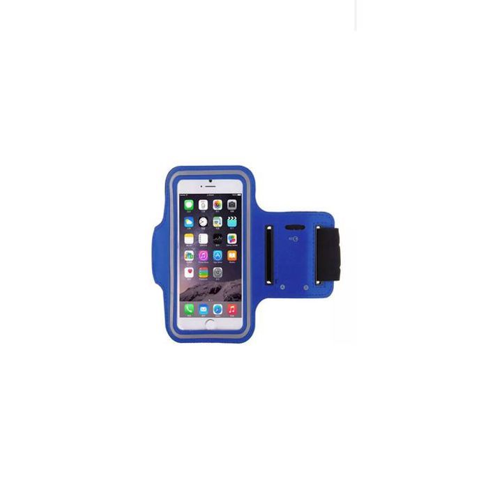 Brassard de Sport universel pour bras bande ceinture GYM sac coques de téléphone 6 pouces - Bleu