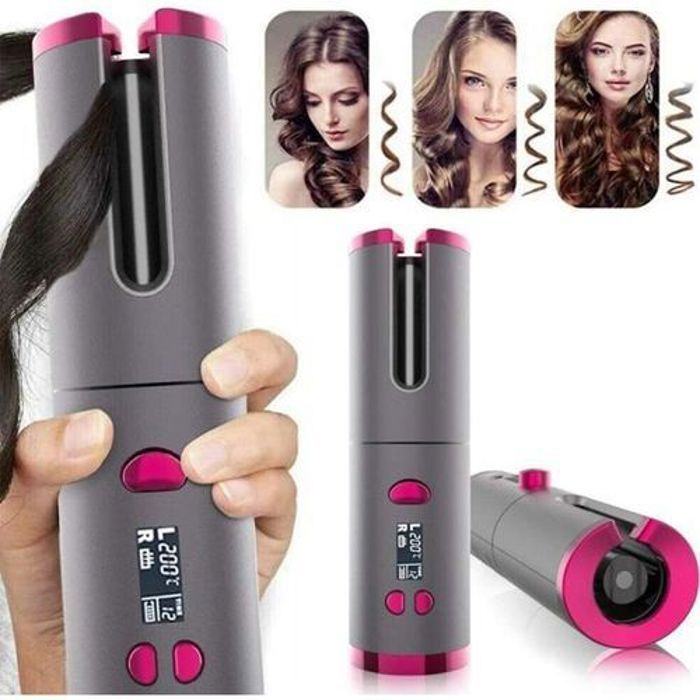 Boucleur Cheveux Automatique Portable Sans fil Rechargeable
