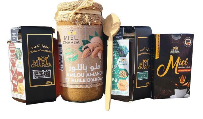 PACK RAMADAN (MIEL EUCALYPTUS 1KG + MIEL MULTIFLEURS 1KG+ AMLOU AMENDE 1KG+ MIEL CHOCOLAT ETCUILLIERE EN BOIS OFFERTS)