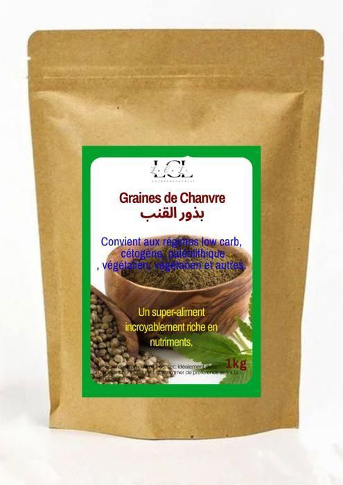 1kg - Graines de Chanvre : plus qu’un super-aliment.