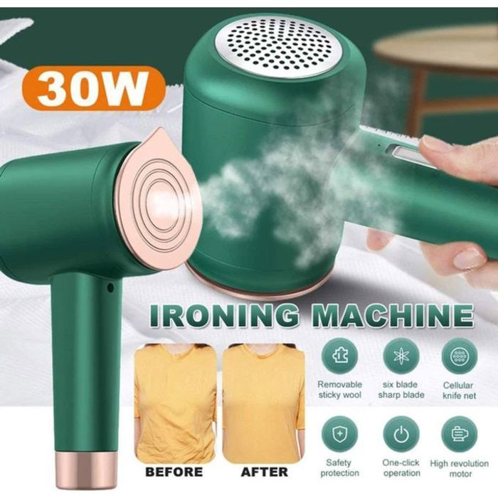 Repassage à vapeur 2 in 1 électrique pour vêtement + Dissolvant de peluches, Brosse de fer à vapeur