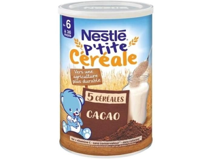 NESTLE P’tite Céréale 5 Céréales Cacao pour bébé de 6 à 36 mois