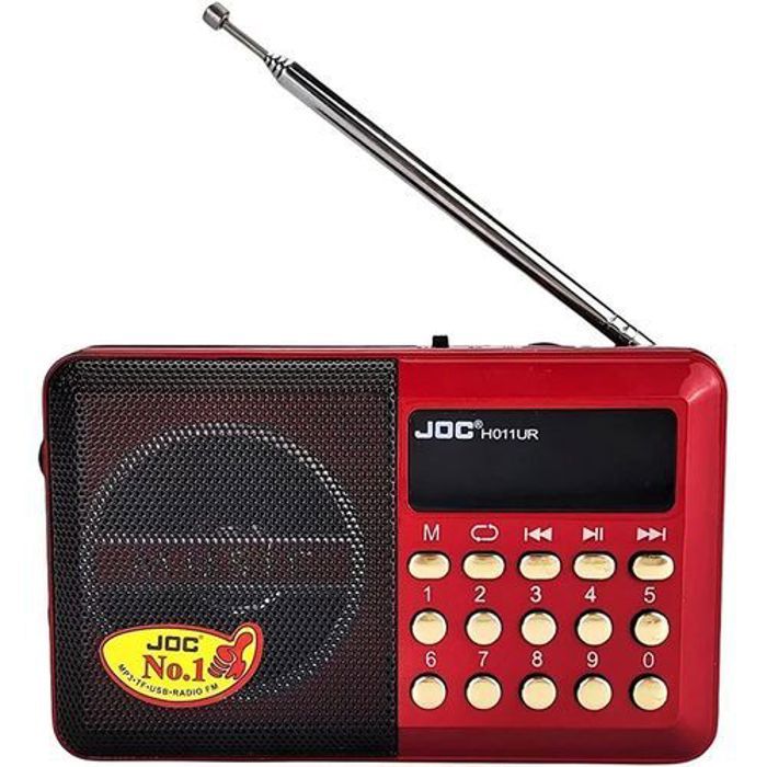 Joc H011Ur Mini radio portable Rouge