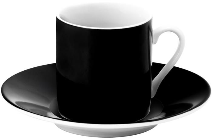 6 Tasse90 cc & 6 sous tasse 14 cm black glaze  90cc